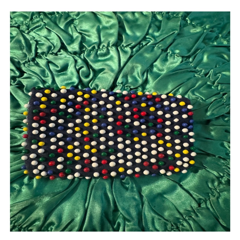 vintage candy dot bubble bead purse with matching coin purse - Picture 6 of 10